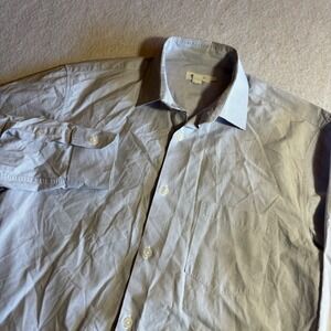 SUNSPEL Mens Light Blue Oxford Button Down Shirt Size S Made in Portugal